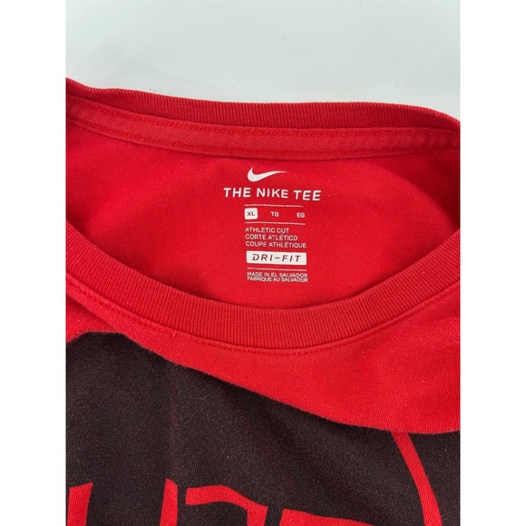 Nike Red Long Sleeve Shirt Youth XL Elite Dri Fit Athletic Cut Sports Fall - Picture 4 of 4